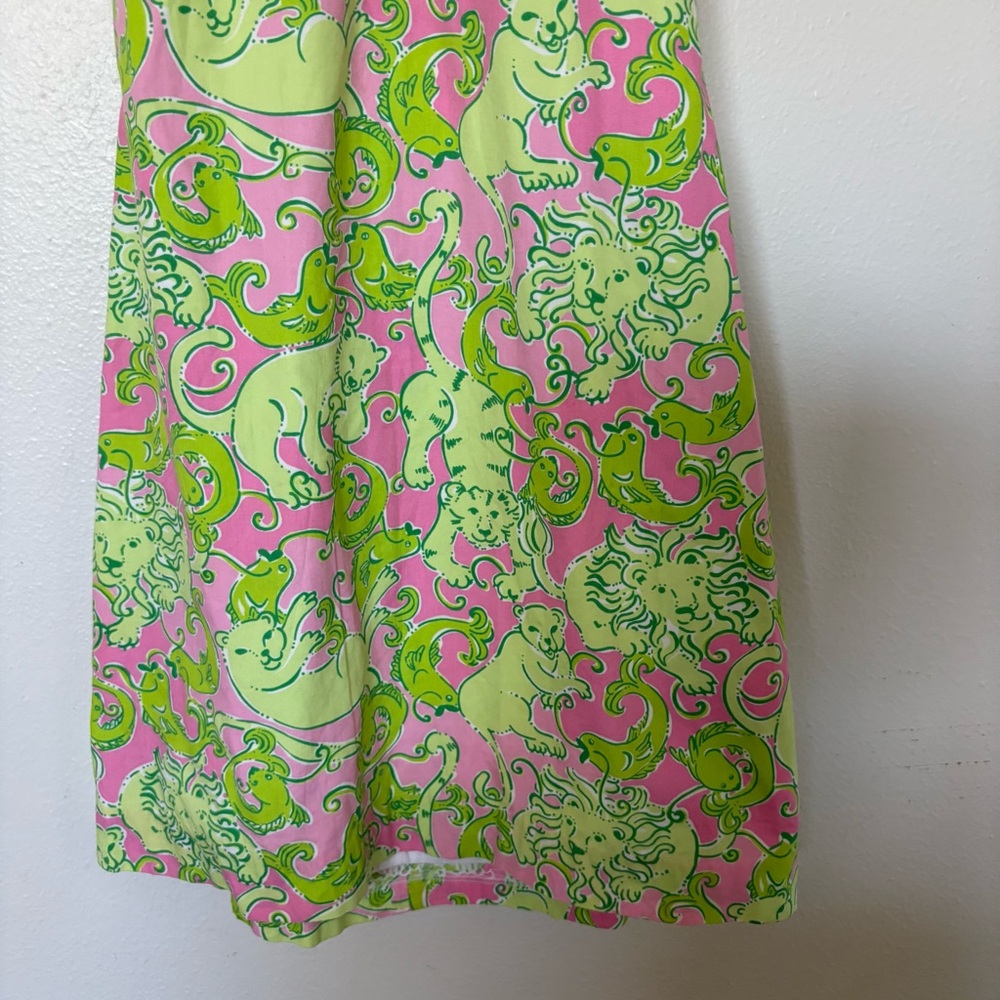 Lilly Pulitzer VTG Vintage‎ Girl’s Halter Dress Pink Green Smocked Size 12 - Picture 3 of 10